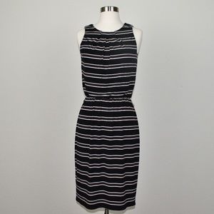 White House Black Market Black Striped dress Sz 2